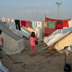 Many families have moved to the Khan Younis refugee camp, in southern Gaza.